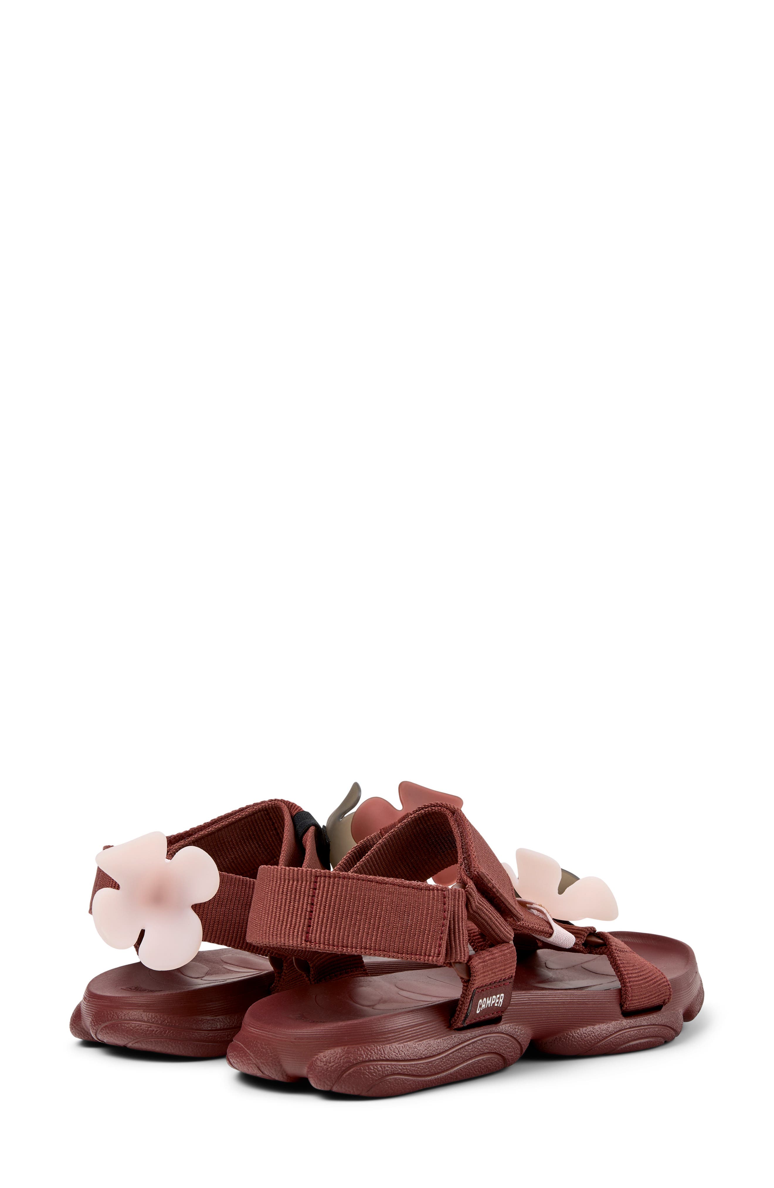 Camper Karst Twins Mismatch Sandal, Alternate, color, Burgundy