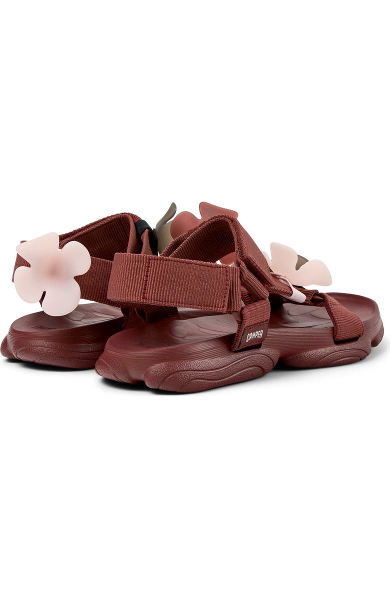 Camper Karst Twins Mismatch Sandal, Alternate, color, Burgundy