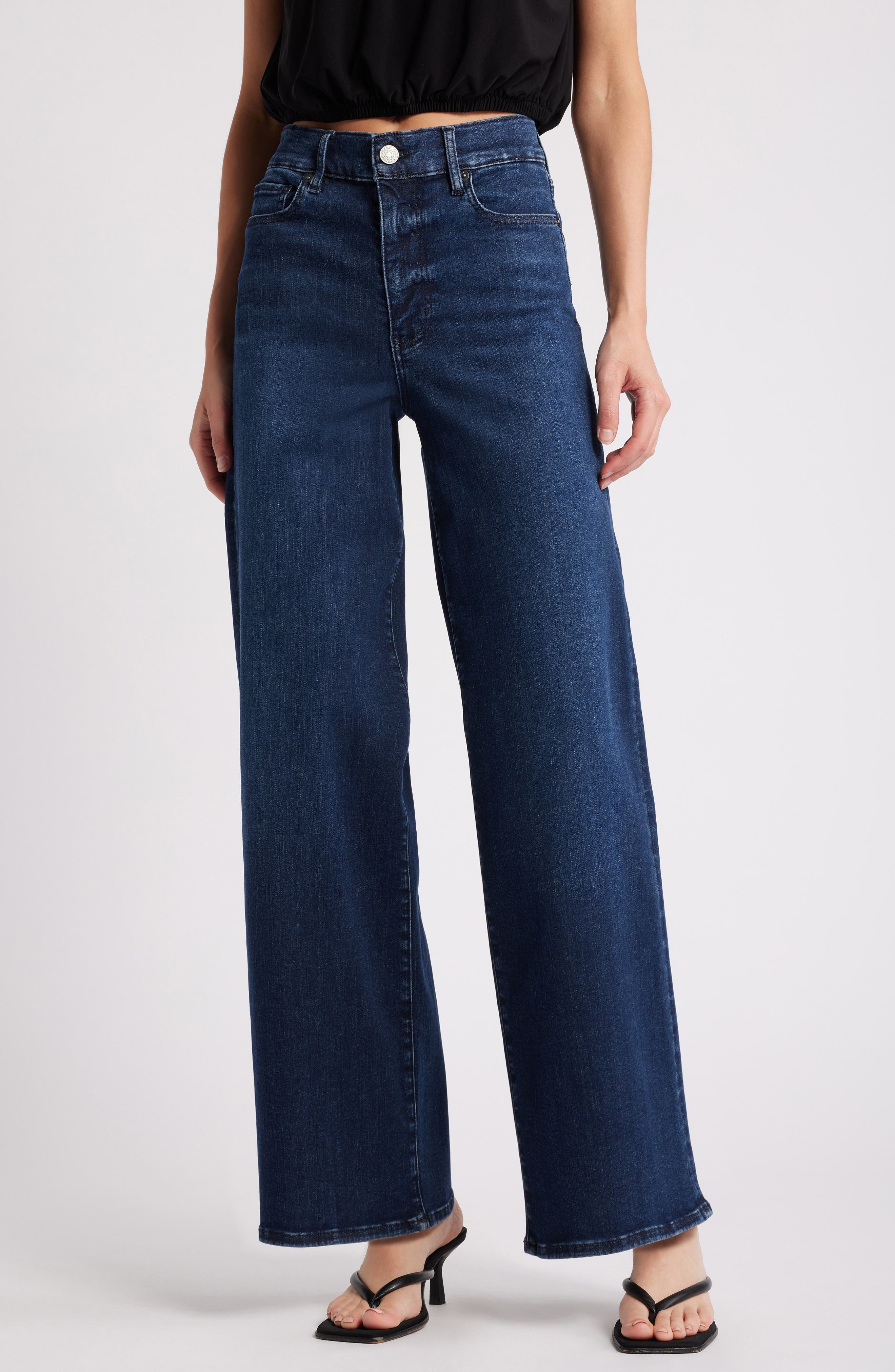 FRAME Le Slim Palazzo High Waist Wide Leg Jeans