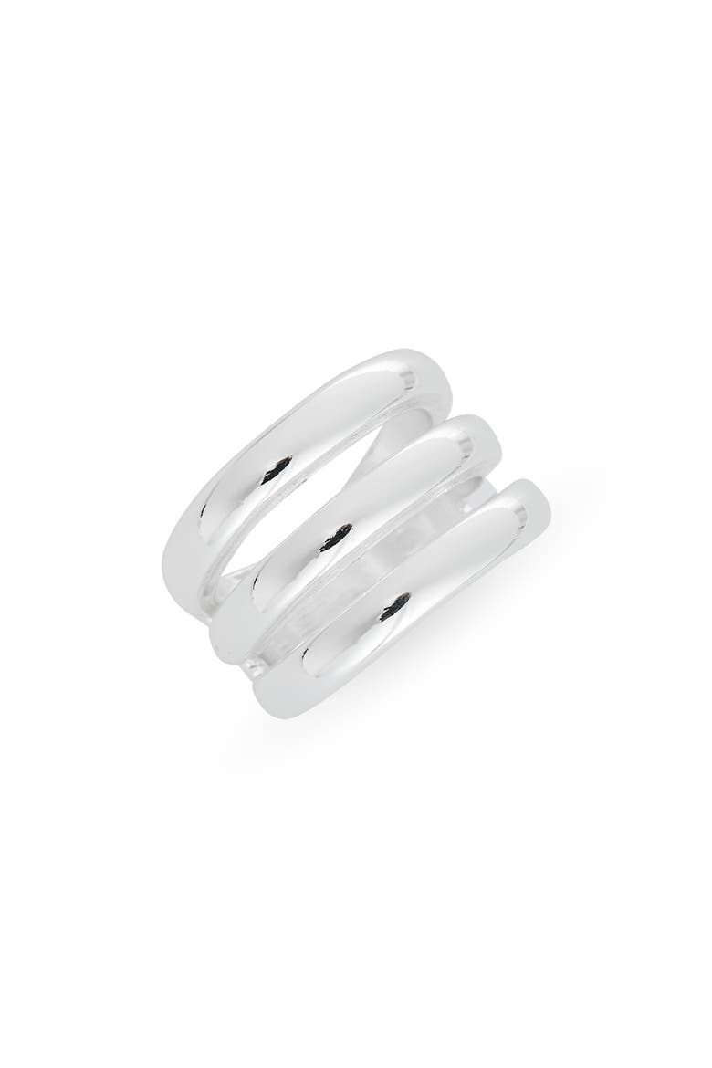Triple Band Ring, Main, color, SILVER