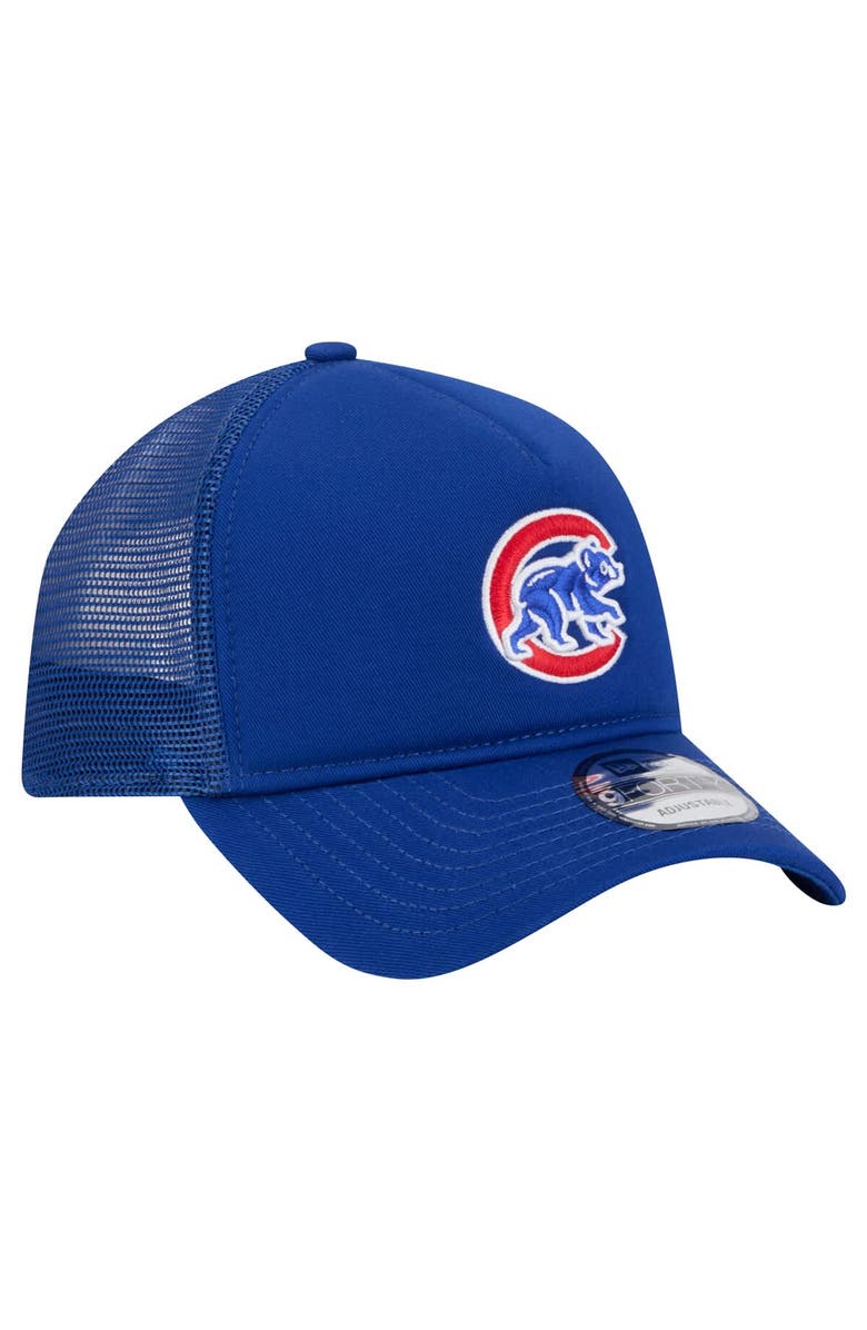 New Era Men's New Era Royal Chicago Cubs 9FORTY A-Frame Trucker Adjustable Hat, Alternate, color, 