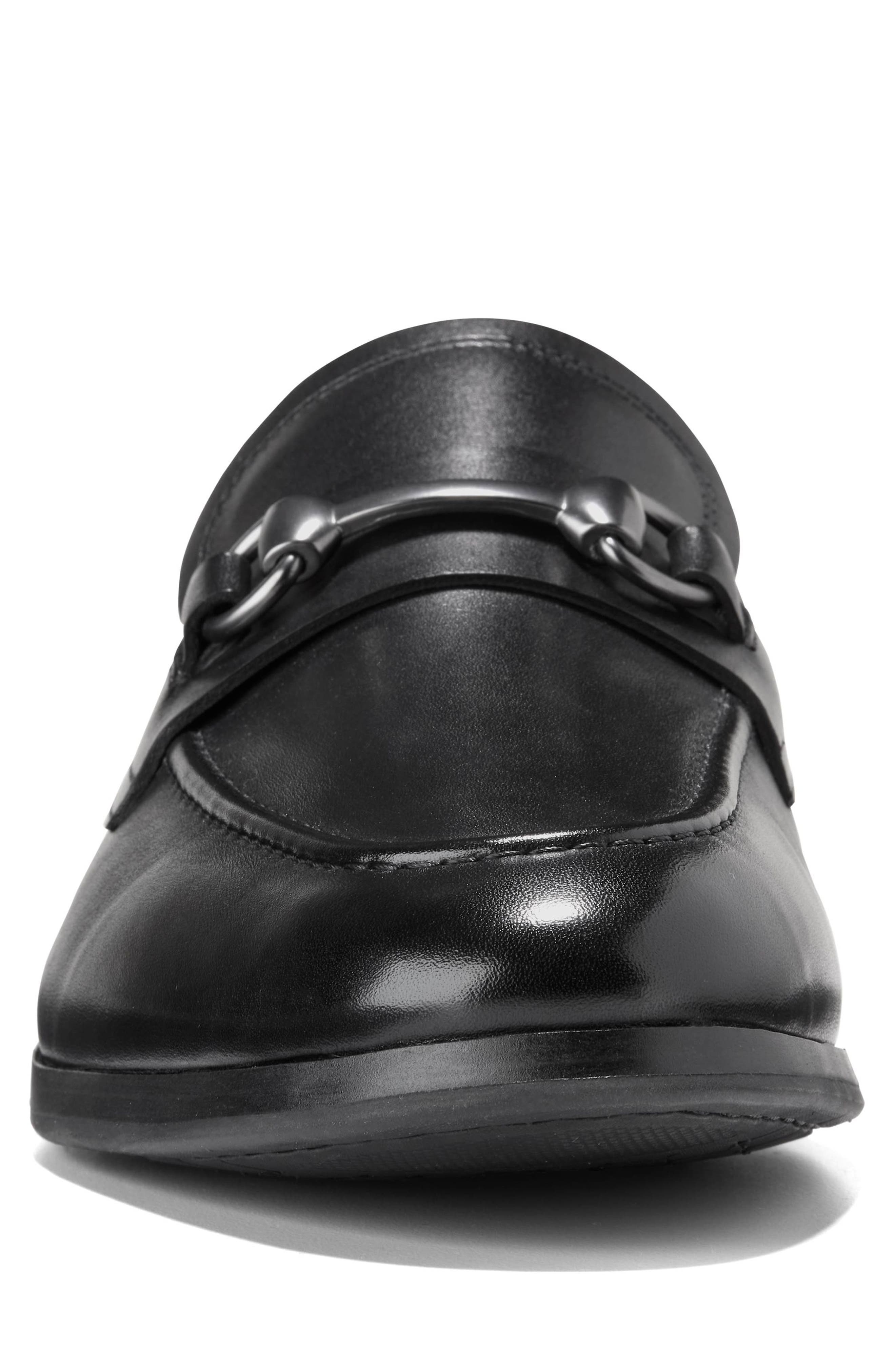 Wyeth Grand Bit Loafer, Alternate, color, BLACK / BLACK