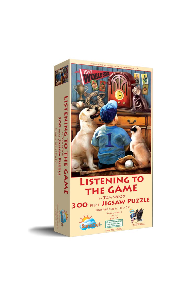 Sunsout Listening to the Game 300 piece Jigsaw Puzzle for Adults, Main, color, Multicolor