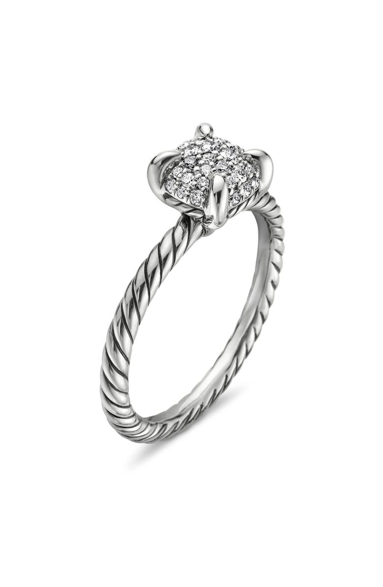 David Yurman Chatelaine<sup>®</sup> Ring in Silver Pave with Full Pavé Diamonds, Alternate, color, Diamond