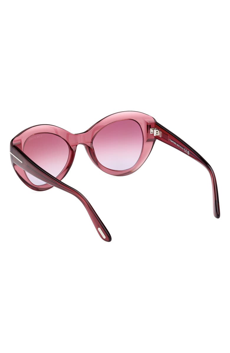 TOM FORD Butterfly 52mm Sunglasses, Alternate, color, Shiny Red / Violet