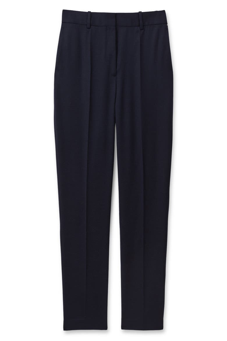 Hallie Straight Leg Wool Blend Pants, Alternate, color, NAVY