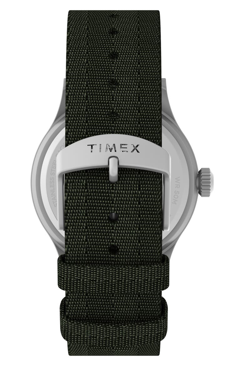 Expedition North Sierra Recycled Textile Strap Watch, 40mm, Alternate, color, GREEN