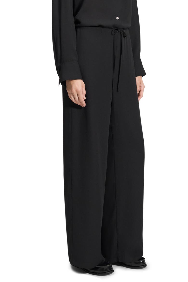 Wide Leg Drawstring Pants, Alternate, color, BLACK