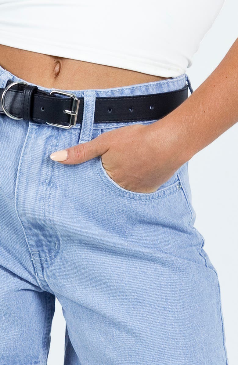 Princess Polly The Swalla Denim Shorts, Alternate, color, 