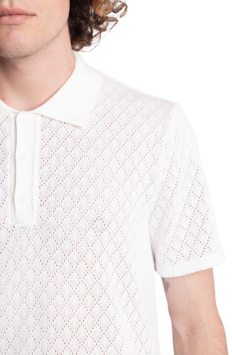 PAISLEY & GRAY Diamond Open Knit Polo, Alternate, color,