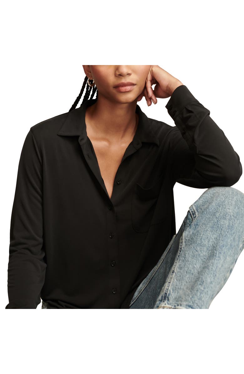 Lucky Brand Sandwash Shirt, Alternate, color, Jet Black