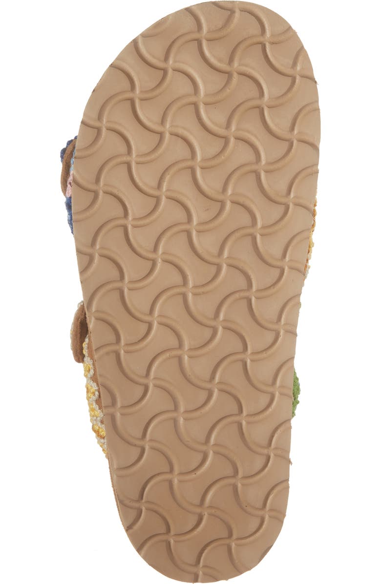 Laidback London Clay Embroidered Slide Sandal, Alternate, color, Mustard Suede / Multi