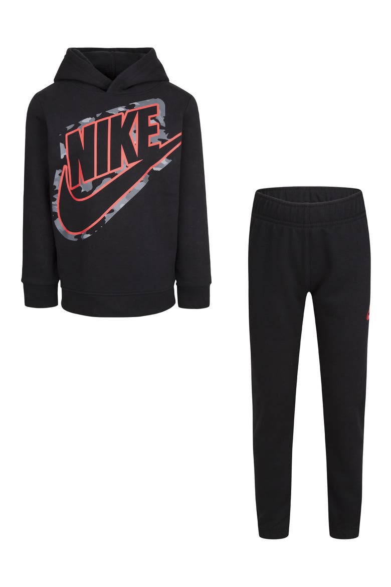 Kids' Futura Camo Fleece Set, Main, color, 023BLACK