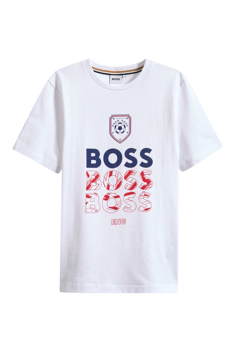 Kids' Short Sleeve Logo Graphic T-Shirt, Main, color, WHITE
