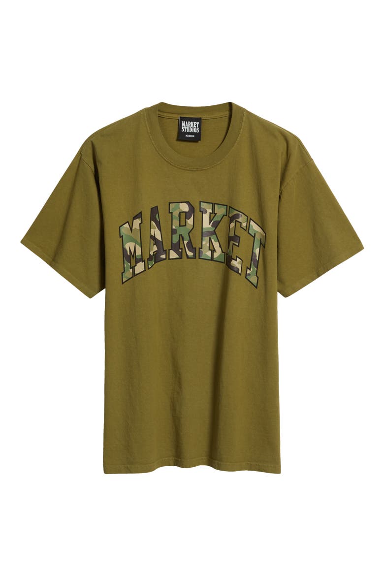 Camouflage Arc Graphic T-Shirt, Alternate, color, SPHAGNUM
