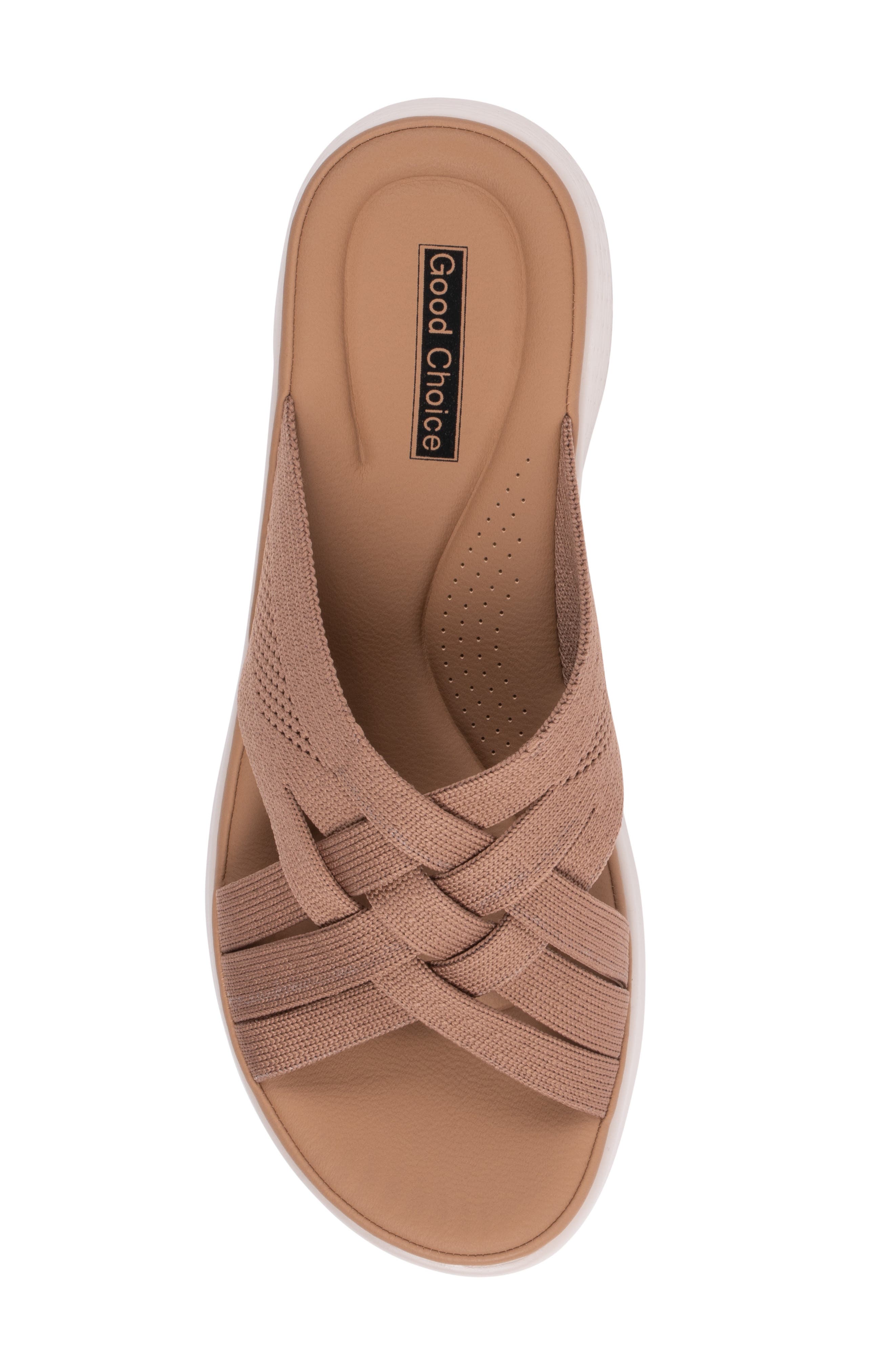 Sellena Slide Sandal, Alternate, color, BROWN
