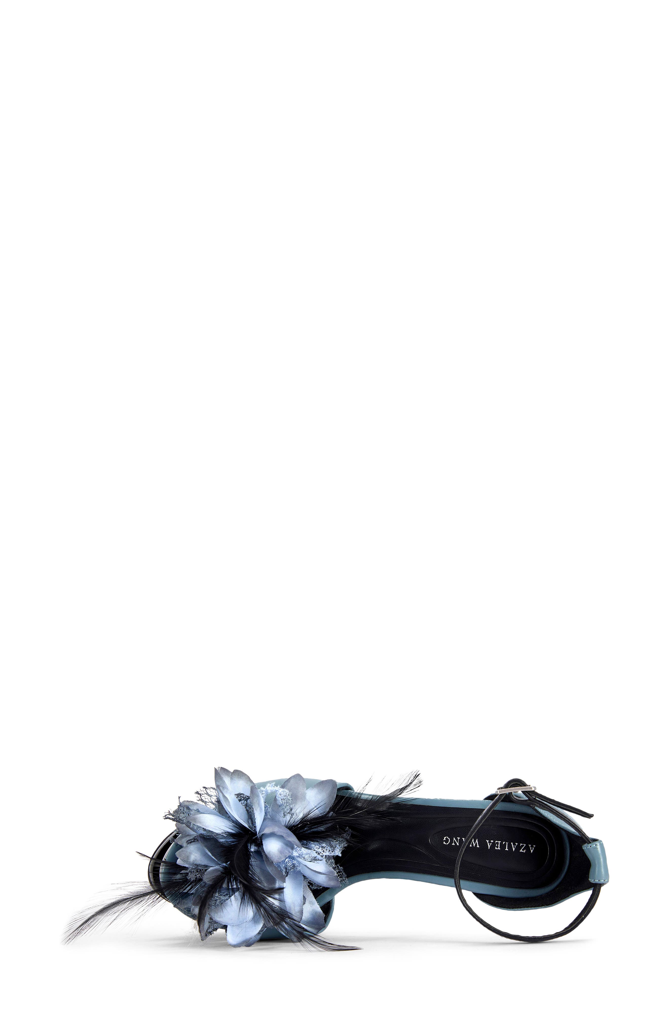 Velvetine Floral Platform Sandal, Alternate, color, BLUE