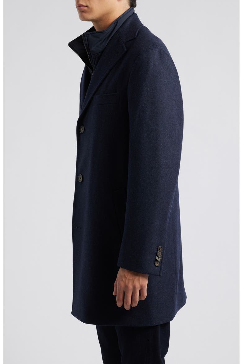 Delroy Wool Topcoat with Removable Bib, Alternate, color, NAVY