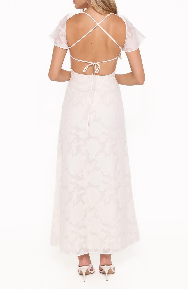 Petal & Pup Henna Floral Open Back Maxi Dress, Alternate, color, Ivory