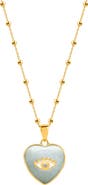Karma and Luck Serene Love - Jade Heart Diamond Evil Eye Necklace