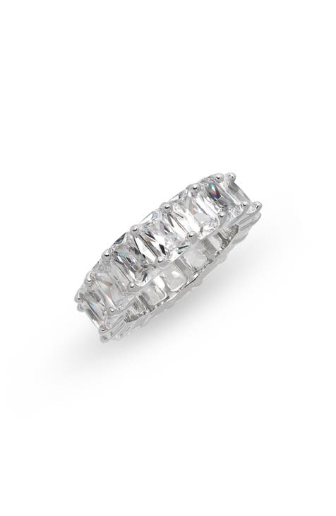 CZ Baguette Eternity Band Ring