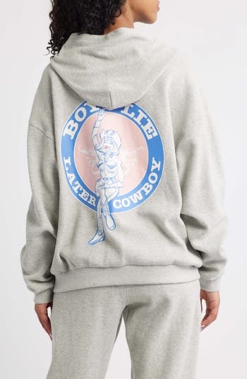 Later Cowboy Harley Zip-Up Cotton Hoodie