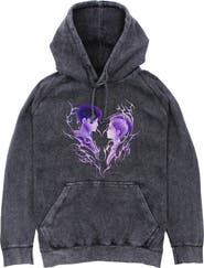 KPop Demon Hunters Mens KPop Demon Hunters Jinu and Rumi Love Lightweight Hoodie