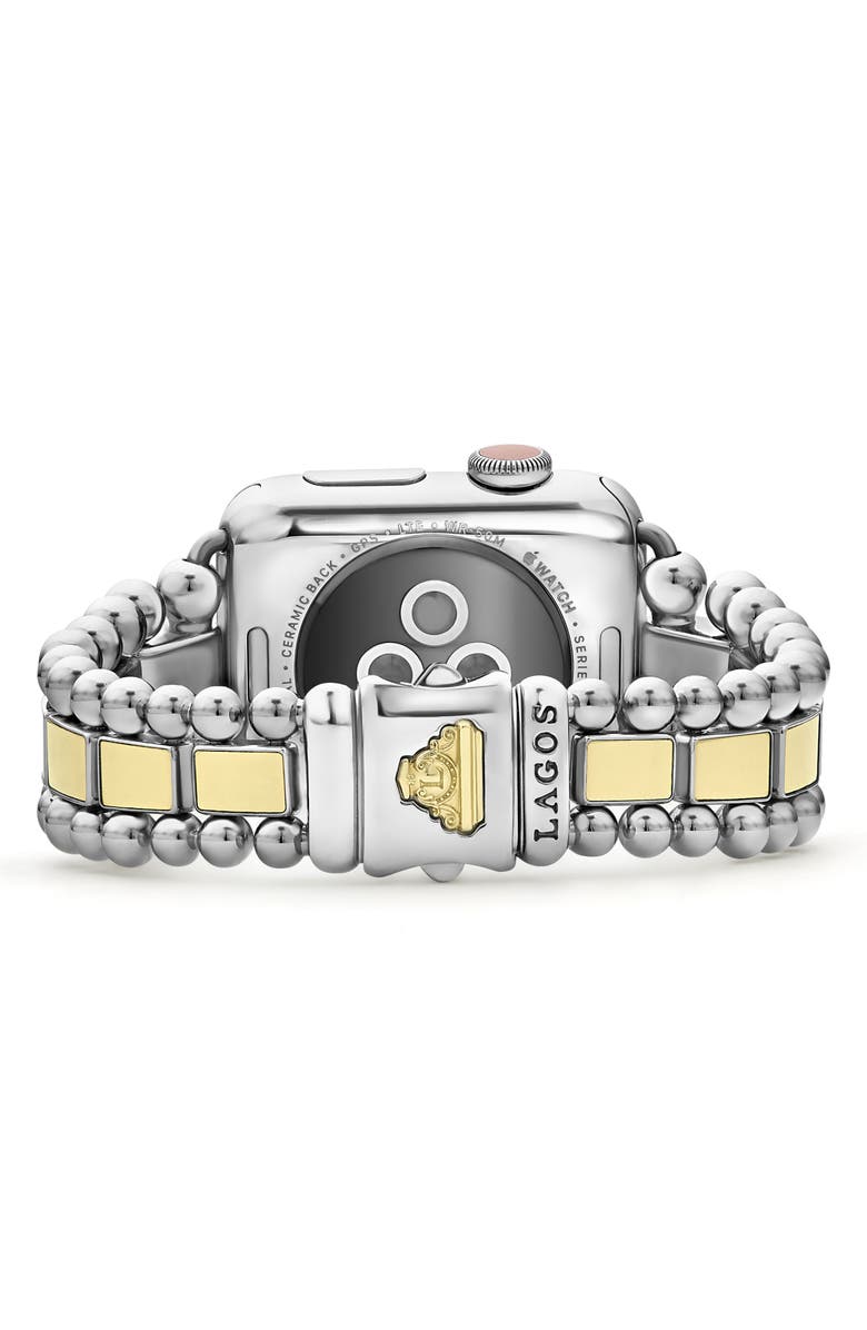 LAGOS Smart Caviar Two-Tone Watchband for Apple Watch<sup>®</sup>, Alternate, color, Two Tone