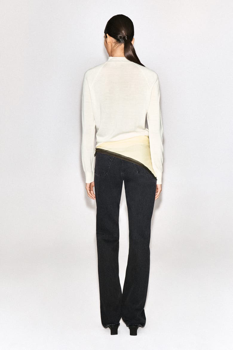 Merino Wool Funnel-neck Sweater, Alternate, color, IVORY