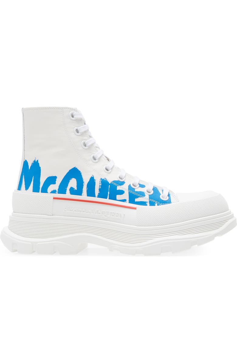 McQueen Tread Slick Graffiti High Top Sneaker, Alternate, color,