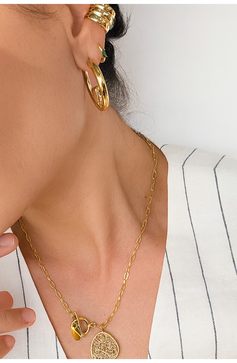 Daniela Millan Jewelry Knot Hoop Earrings, Alternate, color, Gold