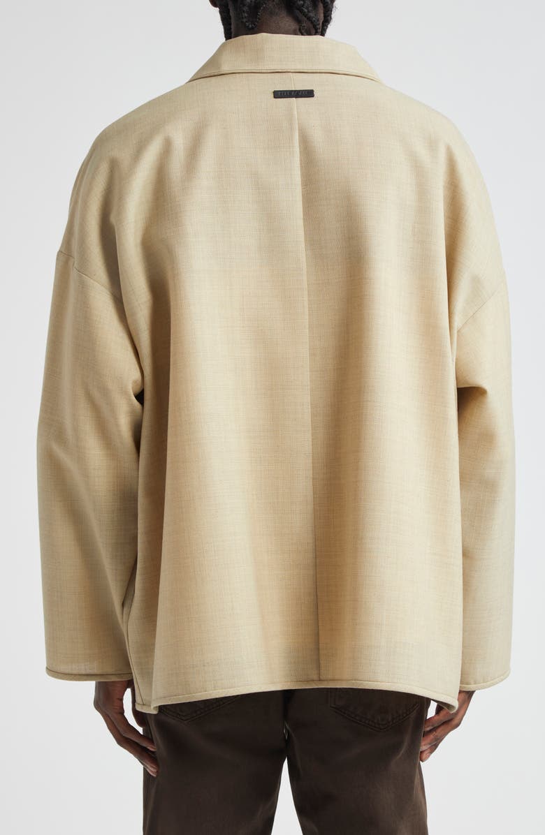 Fear of God Stand Collar Wool Canvas Jacket, Alternate, color, 