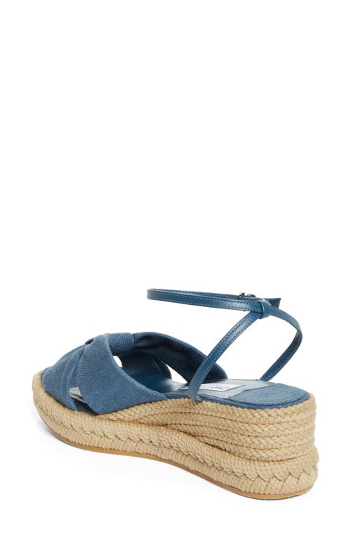 Jimmy Choo Aella Espadrille Wedge Sandal In Denim Blue