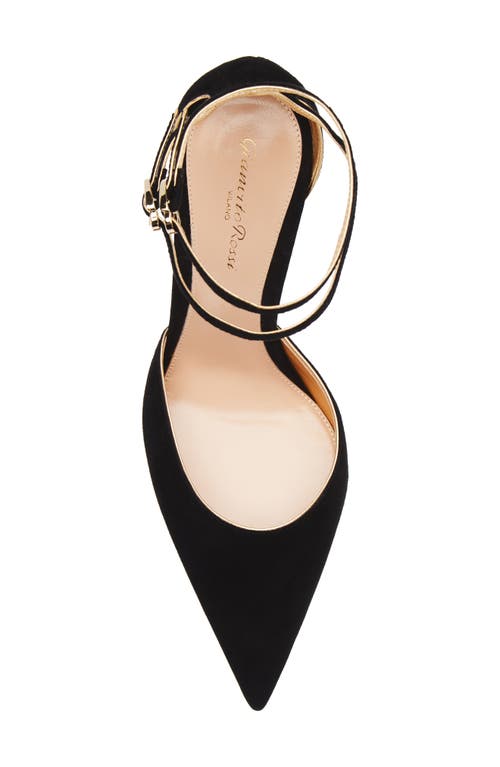 Gianvito Rossi Camoscio Double Ankle Strap Pointed Toe D'orsay Pump