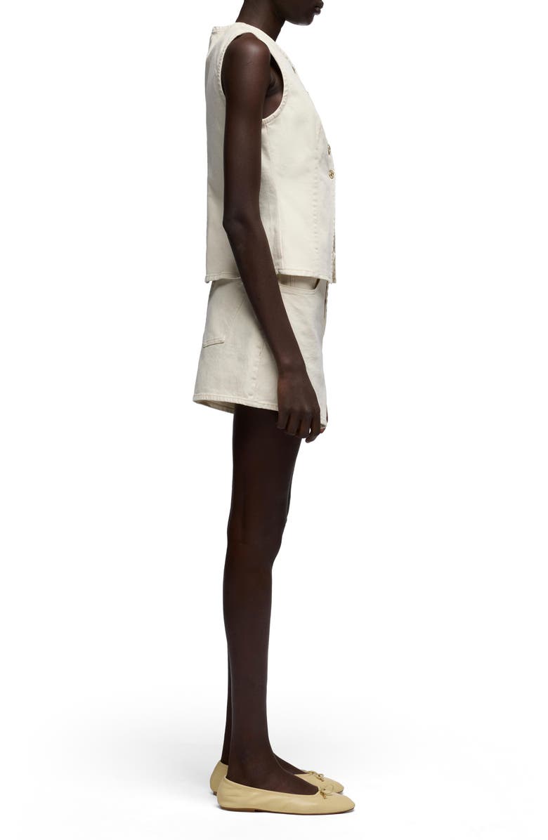 7 For All Mankind Lady Denim Vest, Alternate, color, Moondust