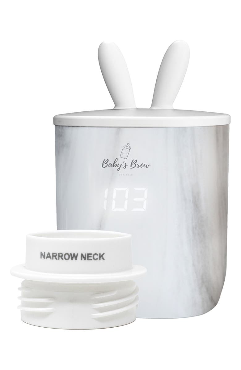 Baby's Brew 3.0 Portable Bottle Warmer Pro with Narrow Neck Adapter, Main, color, Marble