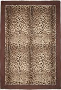 Dolce&Gabbana Leopard Print Signature Border Scarf