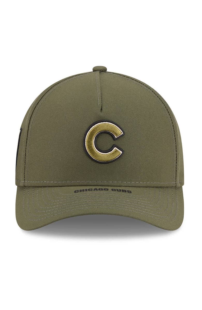 New Era Youth New Era Olive Chicago Cubs 2026 Armed Forces Day 9FORTY M-Crown Adjustable Hat, Alternate, color, Olive