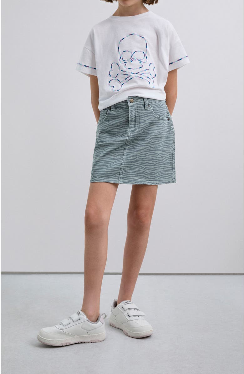 Scalpers Zebra Skirt Girls, Alternate, color, Duck