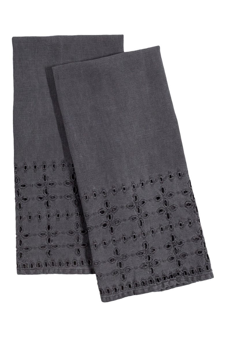 'Layla' Linen Pillowcases, Main, color, MIDNIGHT