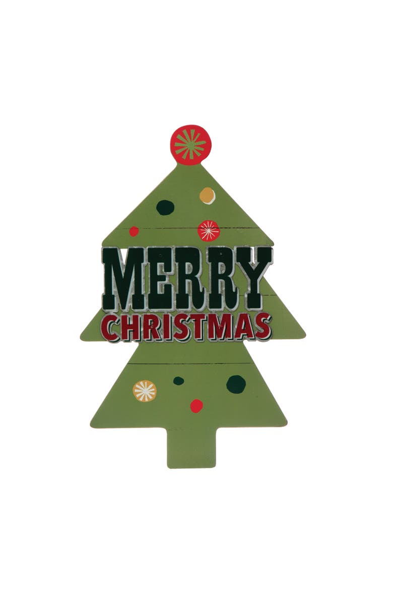 Wood Christmas Tree Wall Décor, Multi Color, Main, color, Multi Color
