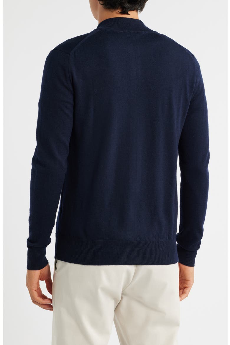 Cashwool® Full Zip Sweater, Alternate, color, NAVY