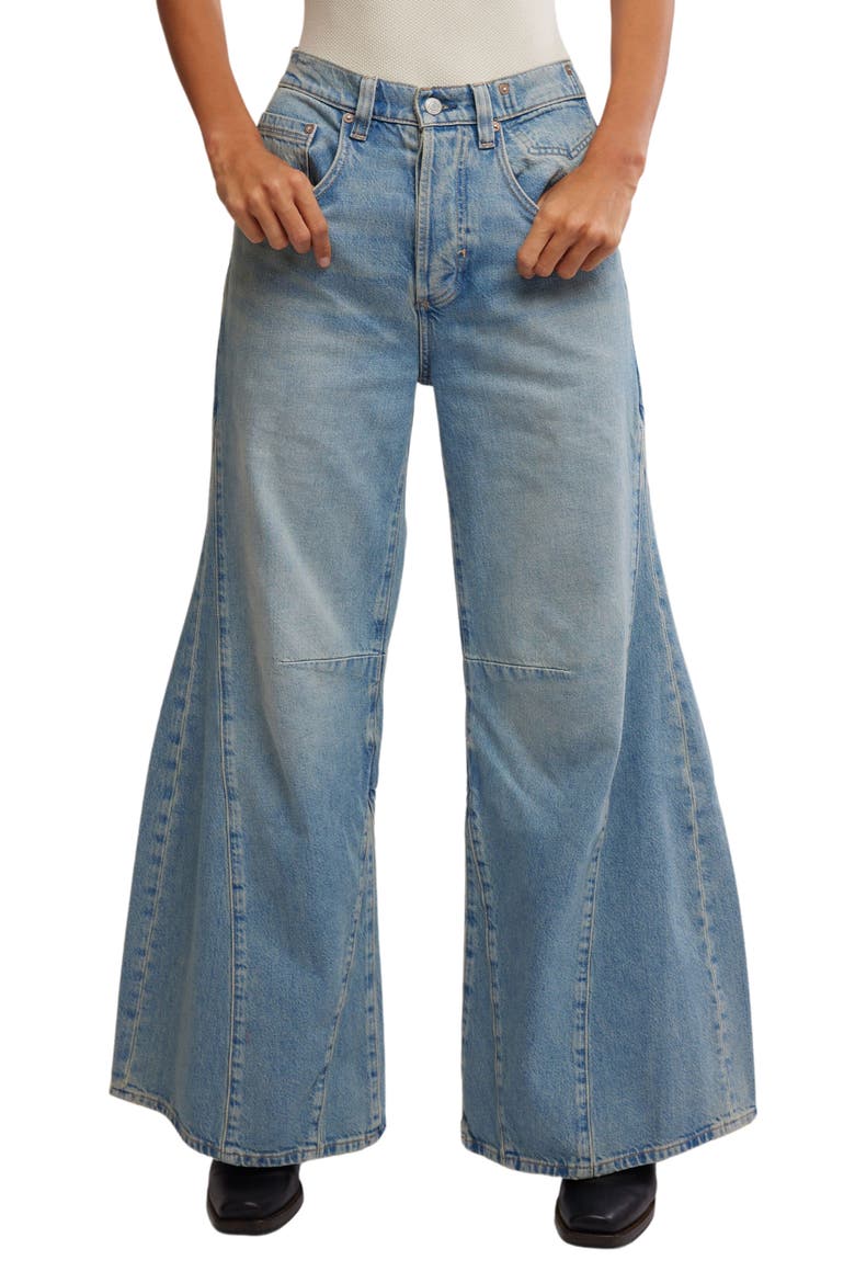 Eden High Waist Slouchy Flare Jeans, Main, color, FAST FORWARD