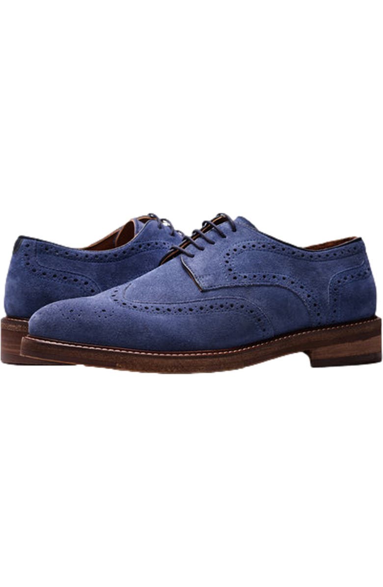 A. Veer Cambridge Wingtip Lace-up, Alternate, color, Jean Blue Suede