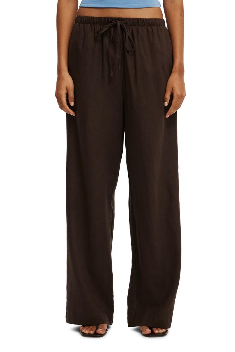Women's Haven Wide Leg Pant, Main, color, Dark Oak