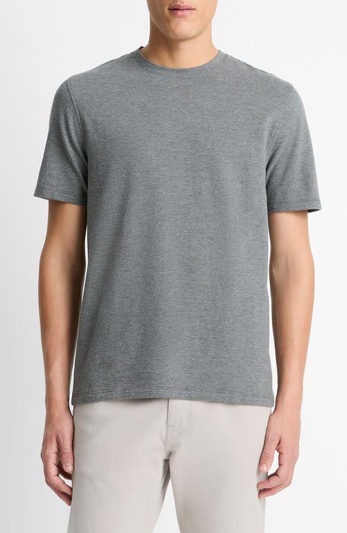 Vince S/s Crew In Med H Grey/natural