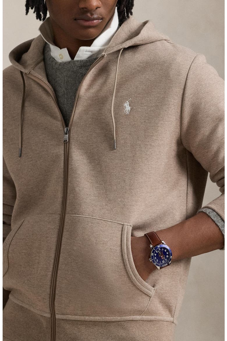 Polo Ralph Lauren Double Knit Cotton Blend Zip Hoodie (Men