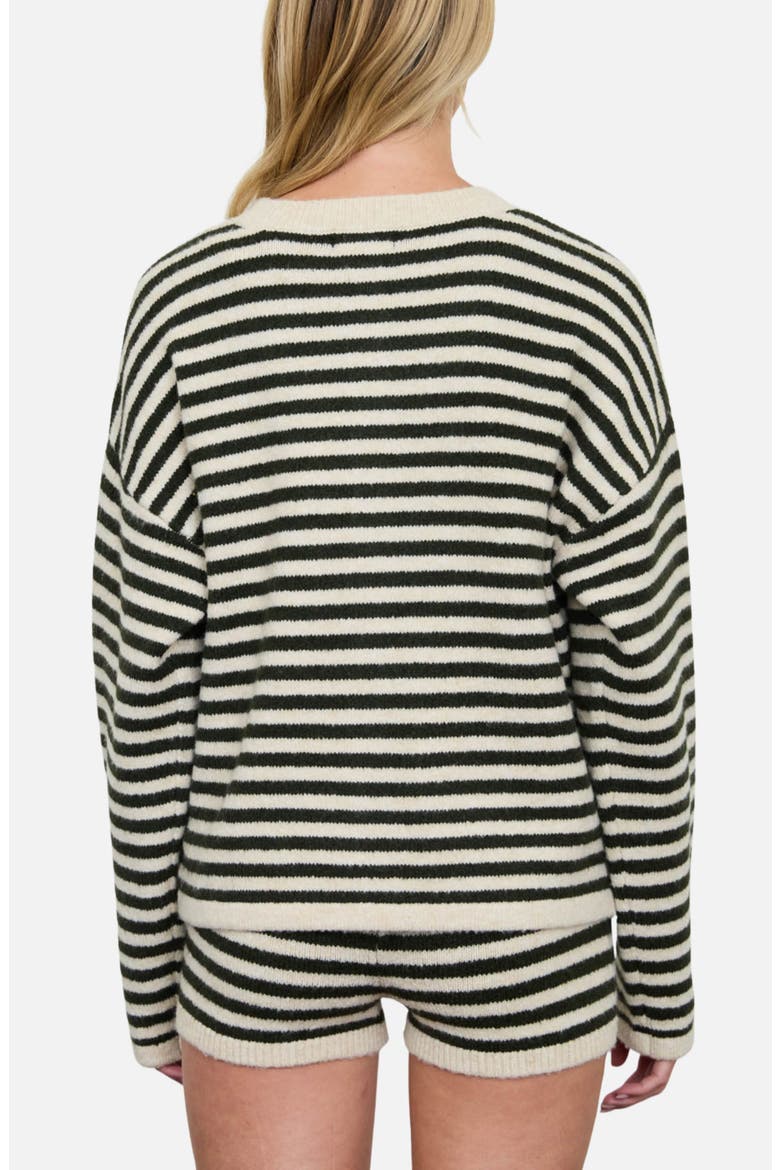 Stripe Cardigan, Alternate, color, HUNTER GREEN