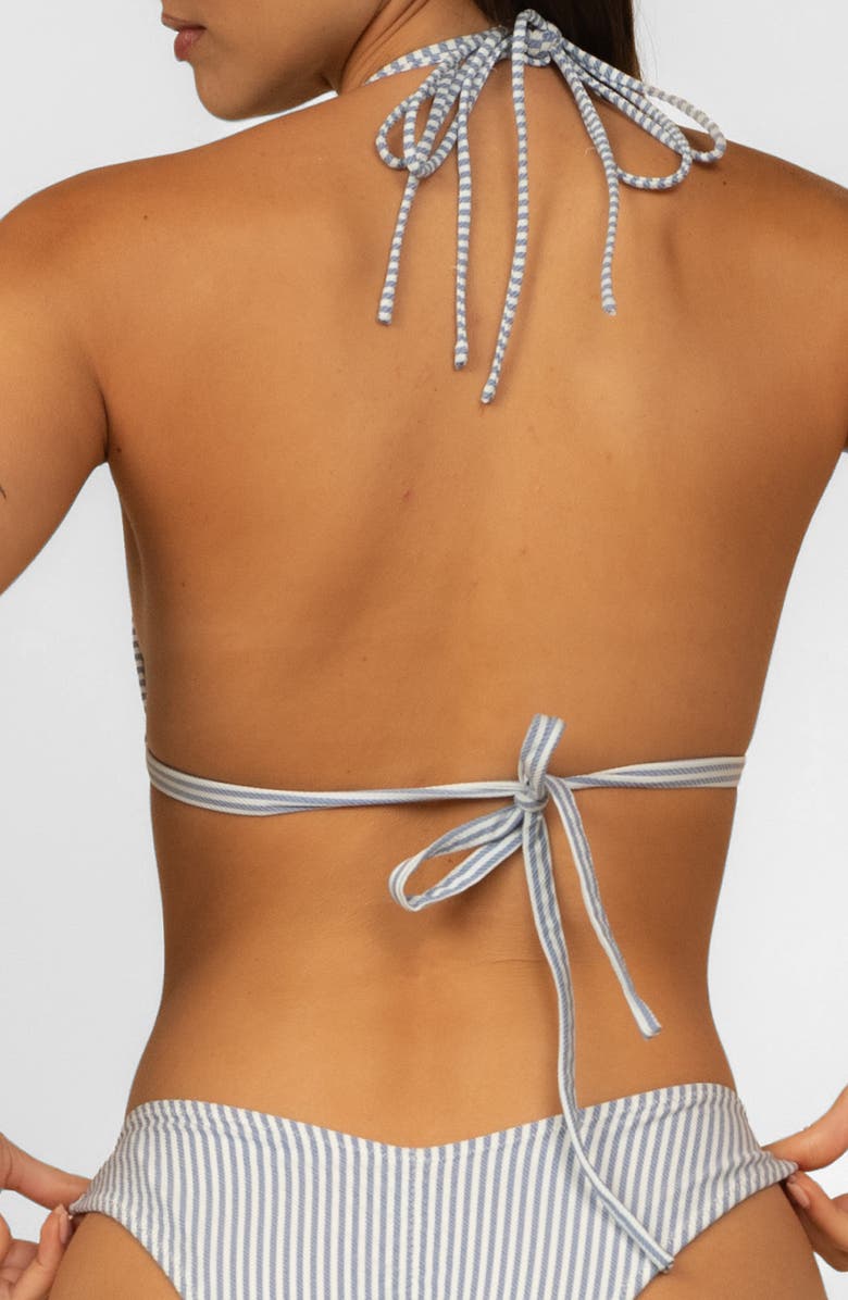 MONTCE Euro Row Bikini Top, Alternate, color, Classic Blue Stripe