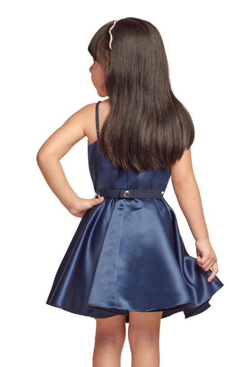 Un Deux Trois Fit And Flare Party Dress In Blue